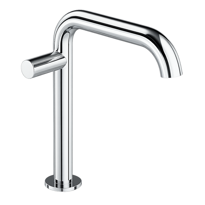 AGRIPPINA SIDE HANDLE MEDIUM LAV FAUCET CHROME WITH GOLD HANDLE